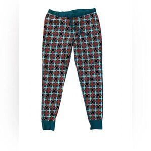 Hanna Andersson Adult Size L Disney Mickey Plaid Holiday Long John Pajama Pants